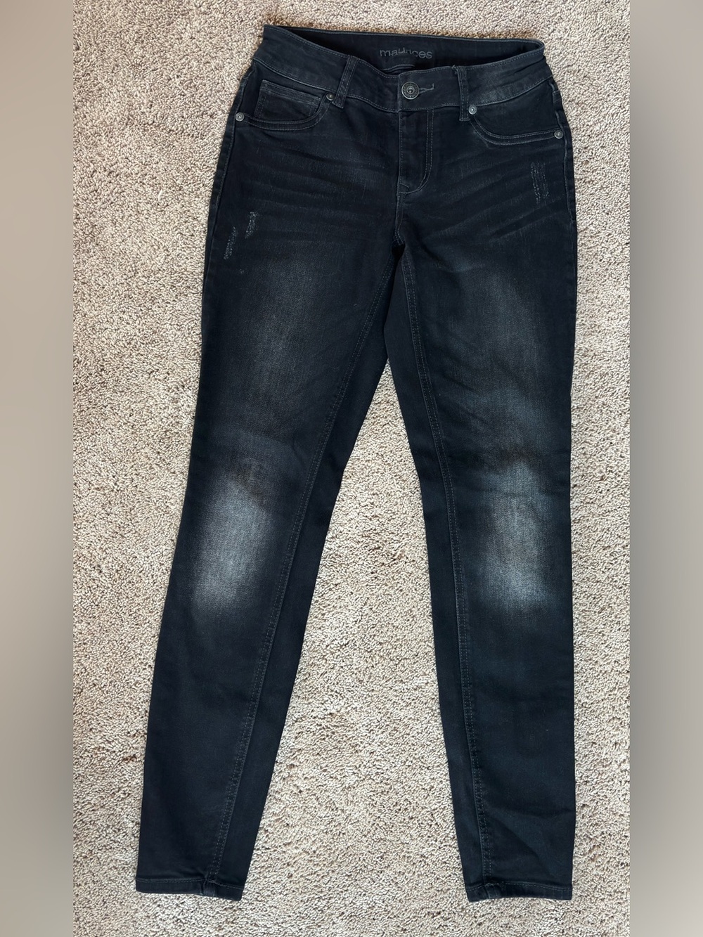 Maurices Dark Washed Black Skinny Jeans
